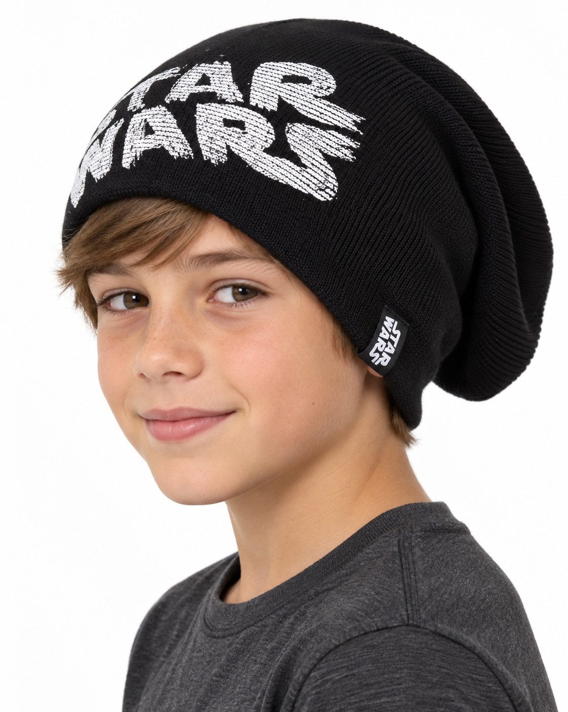 Star Wars Strickmütze Slouchy beanie Mütze Jungen Star Wars Wintermütze