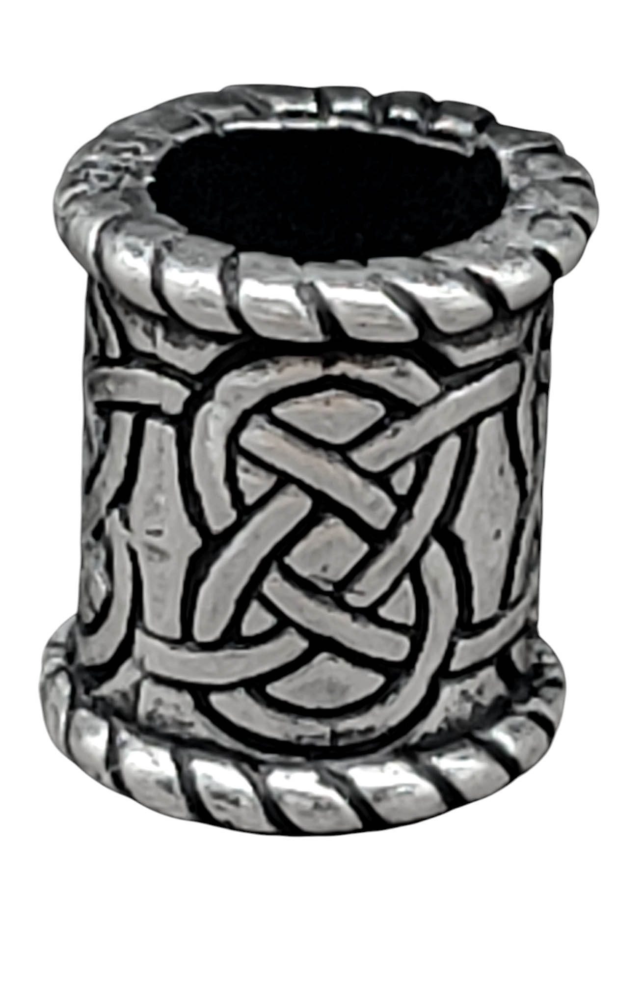 Kiss of Leather Diadem Keltenknoten Bartperle 925 Silber 8 mm Haarperle Bartschmuck Bart