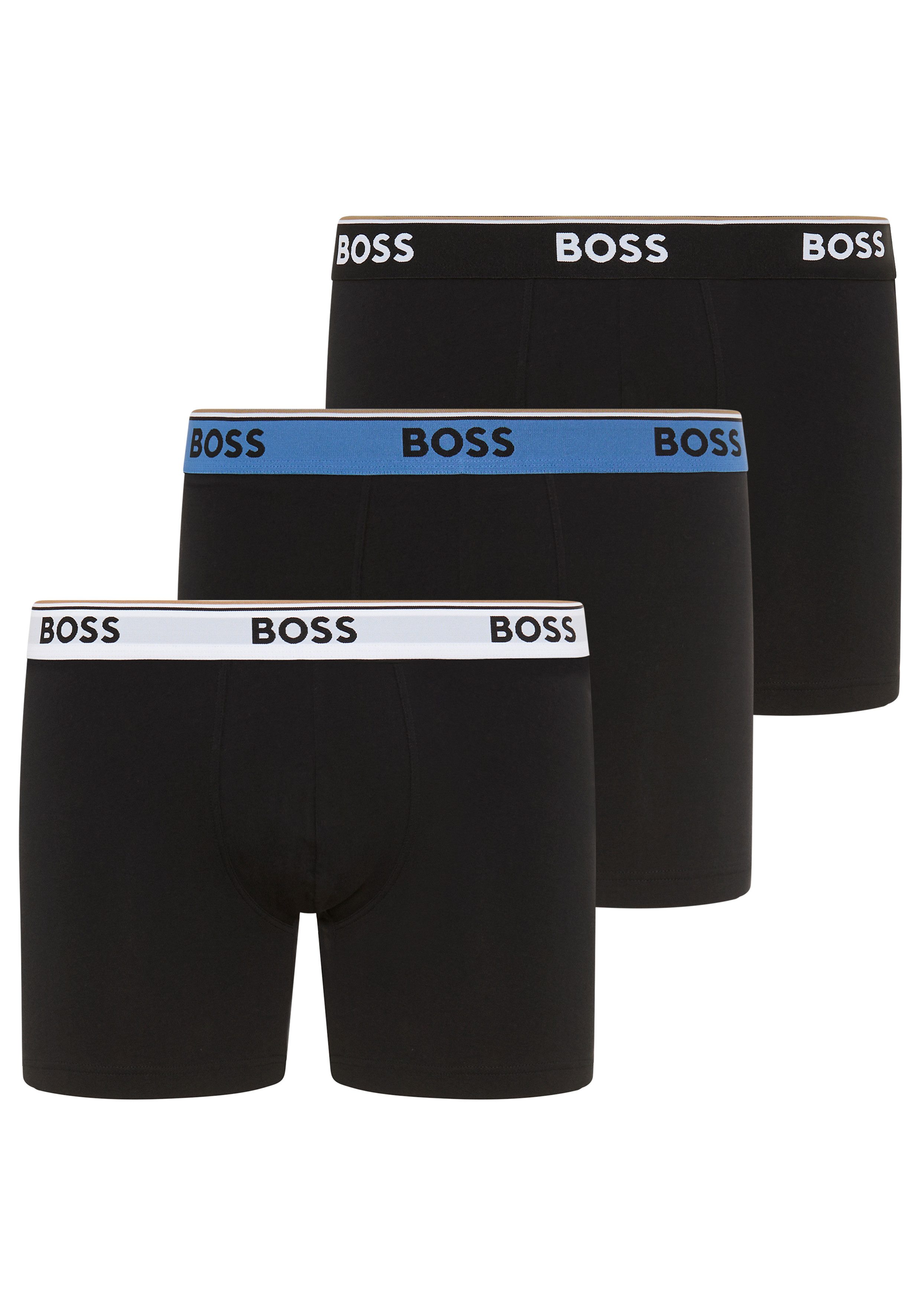 BOSS Boxershorts (Packung, 3-St) aus bequemer Stretch-Baumwolle, körpernah, mittlere Bundhöhe