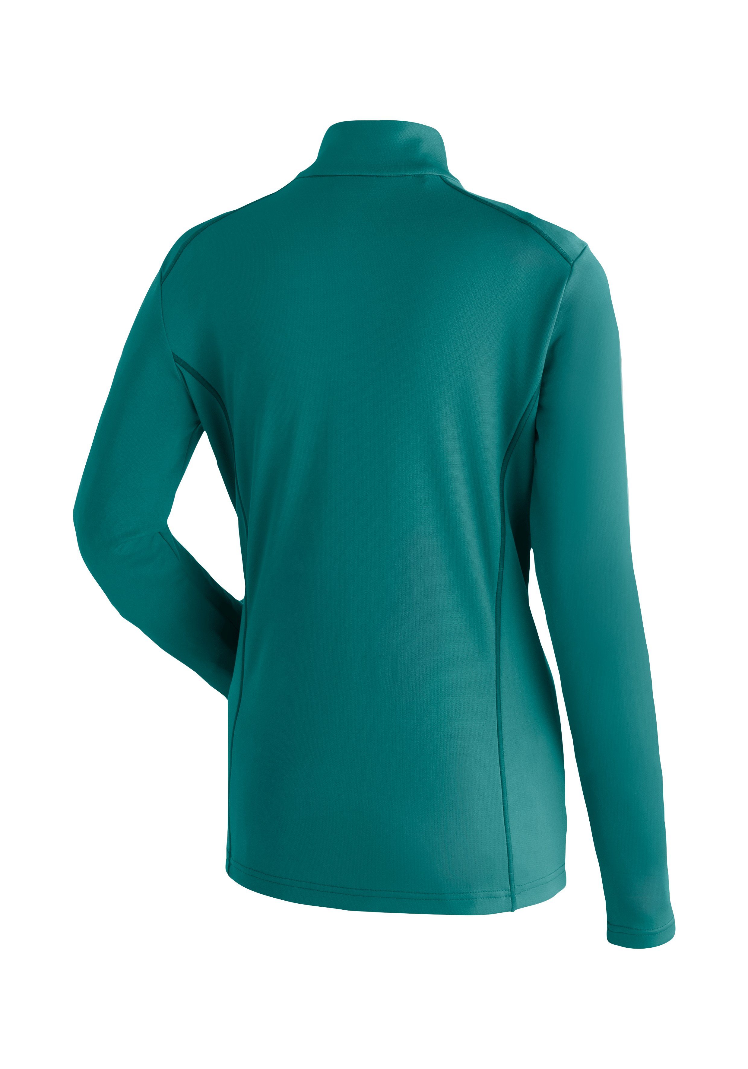 und Rec Jenna Maier Fleece Fleecepullover Half-Zip pflegeleichtes seegrün Damen elastisches Sports Midlayer,