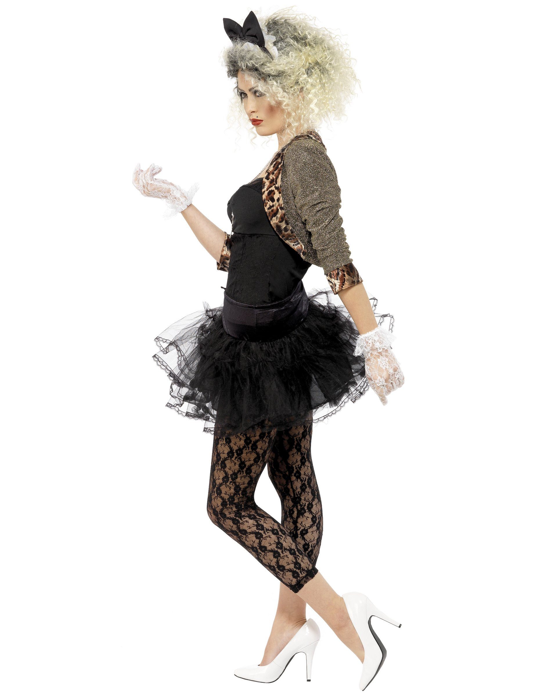 Smiffys Kostüm 80er Jahre Punk Damenkostüm schwarz-braun