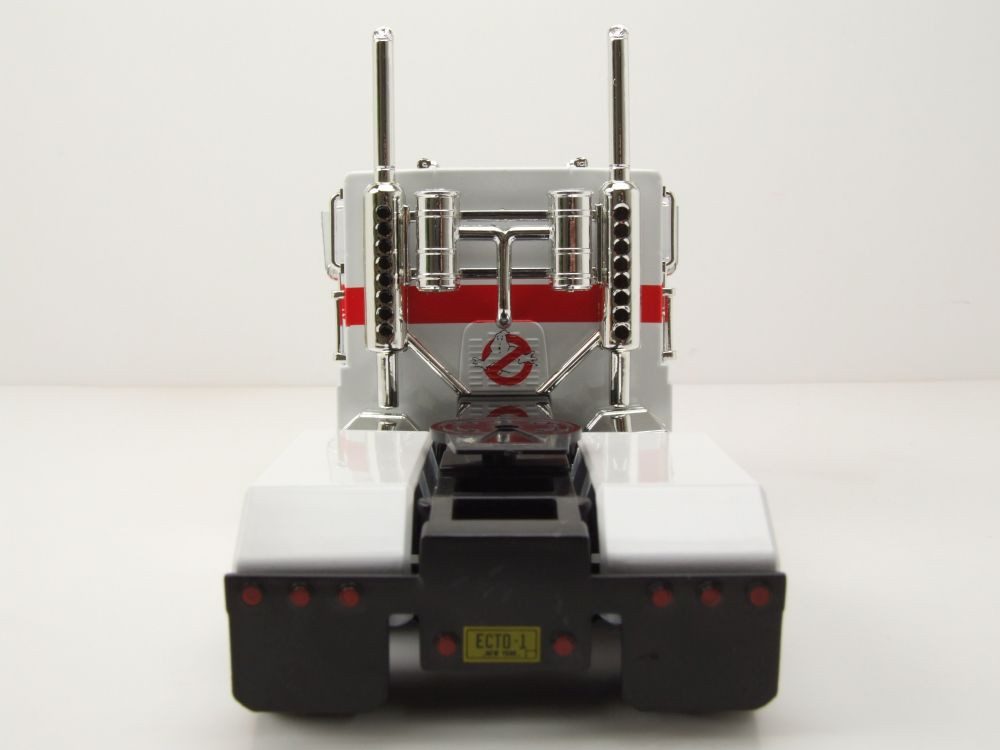 JADA Modellauto Optimus Prime Transformers Ghostbusters Ecto-1 weiß, Maßstab 1:24