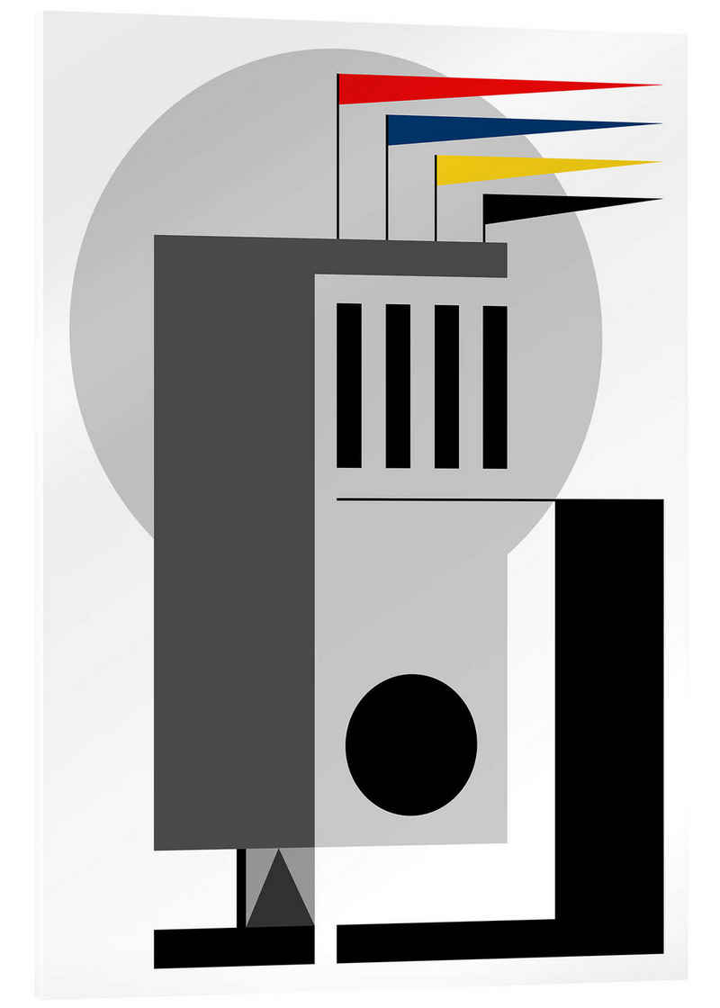 Posterlounge Acrylglasbild THE USUAL DESIGNERS, Bauhaus Träumerei, Büro Mid-Century Modern Grafikdesign