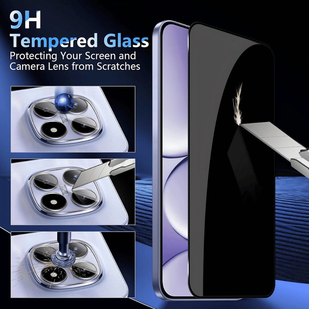 SmartUP Displayschutzglas 2X Schutzglas für Xiaomi Redmi Note 15 Pro 5G Blickschutz Full Screen für Xiaomi Redmi Note 15 Pro 5G, 4 Stück, Anti-Spy, Blickschutz, – Bild 4 von 5