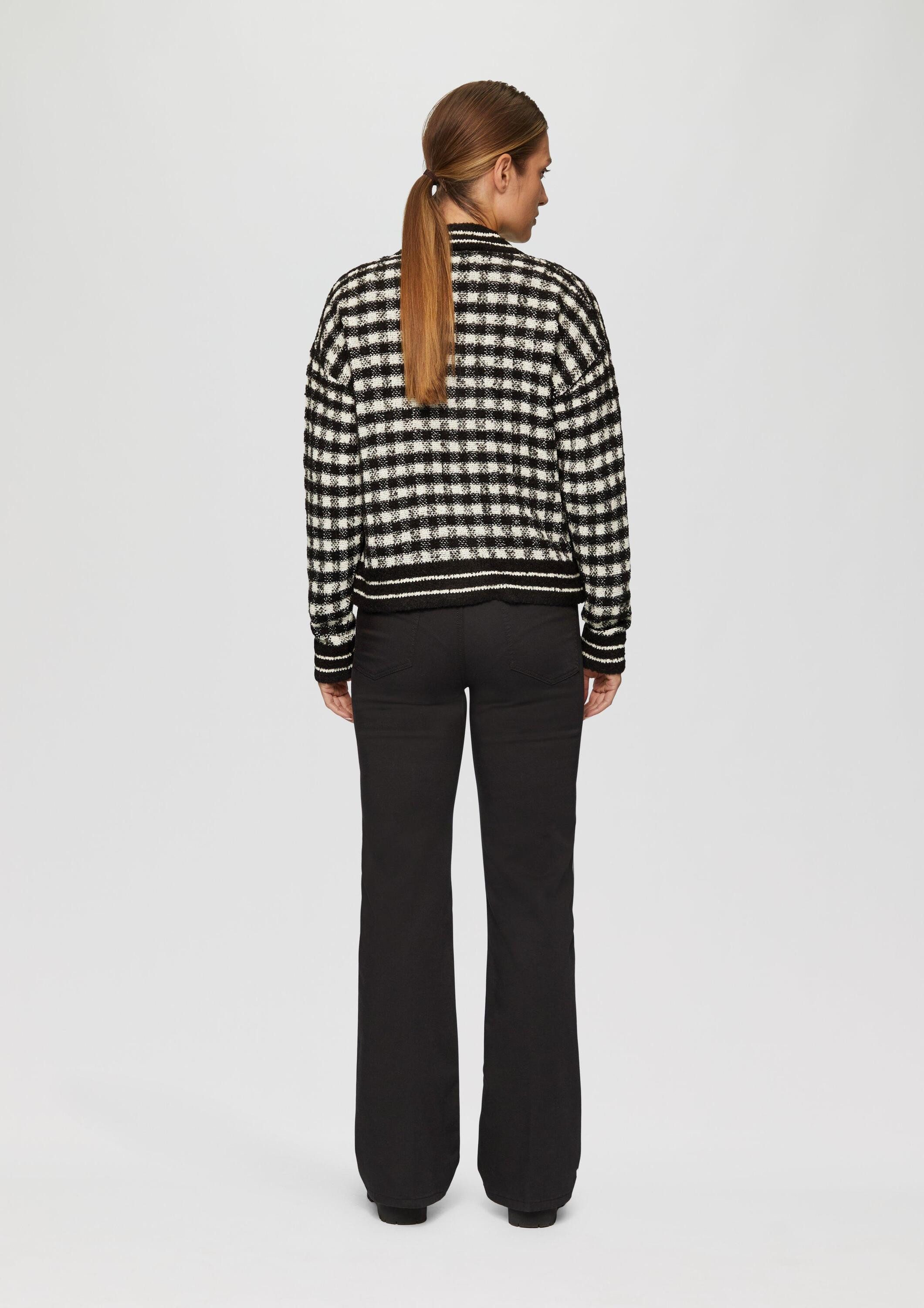 s.Oliver Cardigan Strickjacke Cardigan mit Karomuster