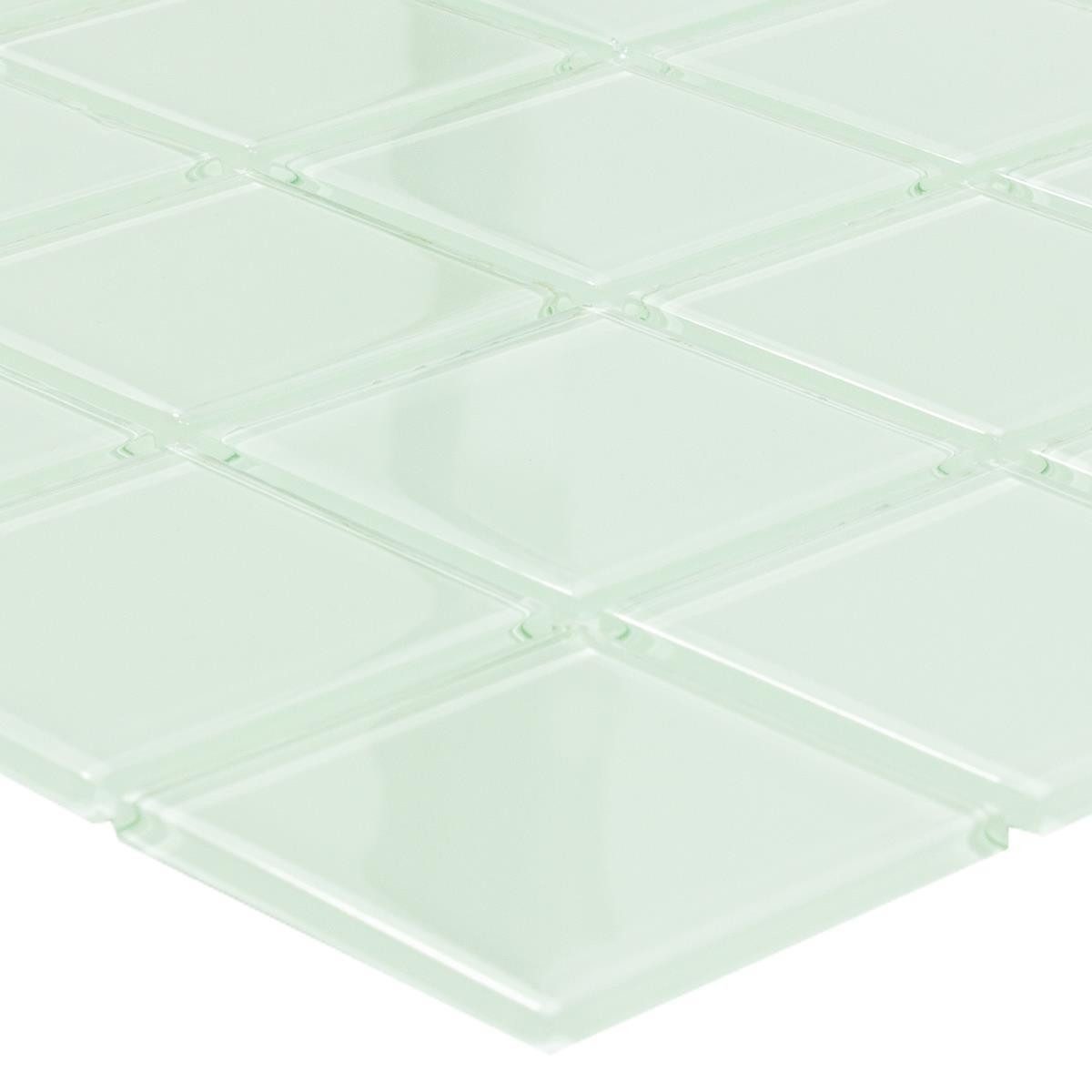 Mosafil Mosaikfliesen Glas Mosaikfliese Costello Türkis, 30.000x30.000, türkis, Verlegefertig auf ein Netz geklebt