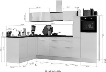 RESPEKTA Küche Elisabeth, vormontiert, inkl. E-Geräte, Breite 310 cm
