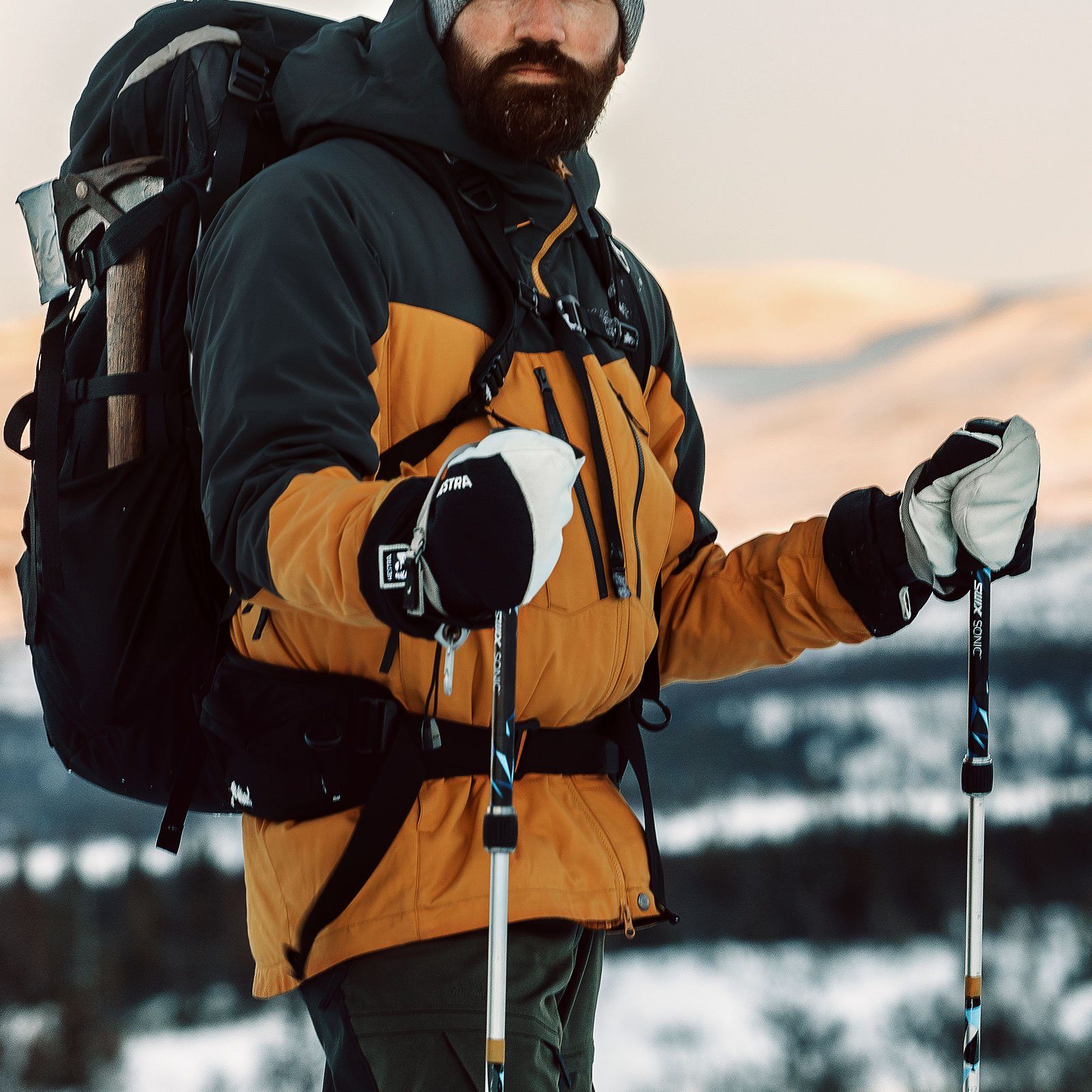 Lundhags Funktionsjacke Makke Pro Stretch-Hybrid Wanderjacke für alle Jahreszeiten