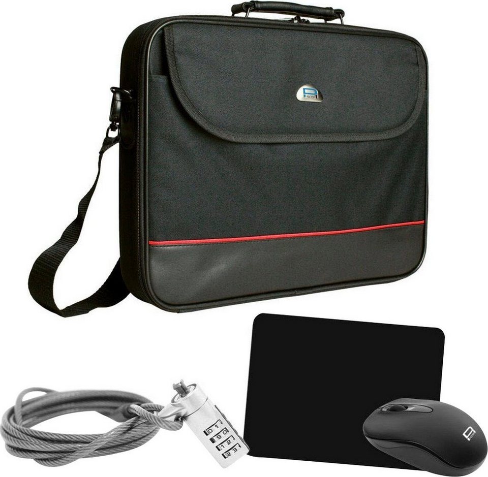 Zoll), Laptoptasche Arbeiten Starter PEDEA mit 43,9 Maus (17,3 Kit Kabelloses Notebook-Tasche cm schnurloser