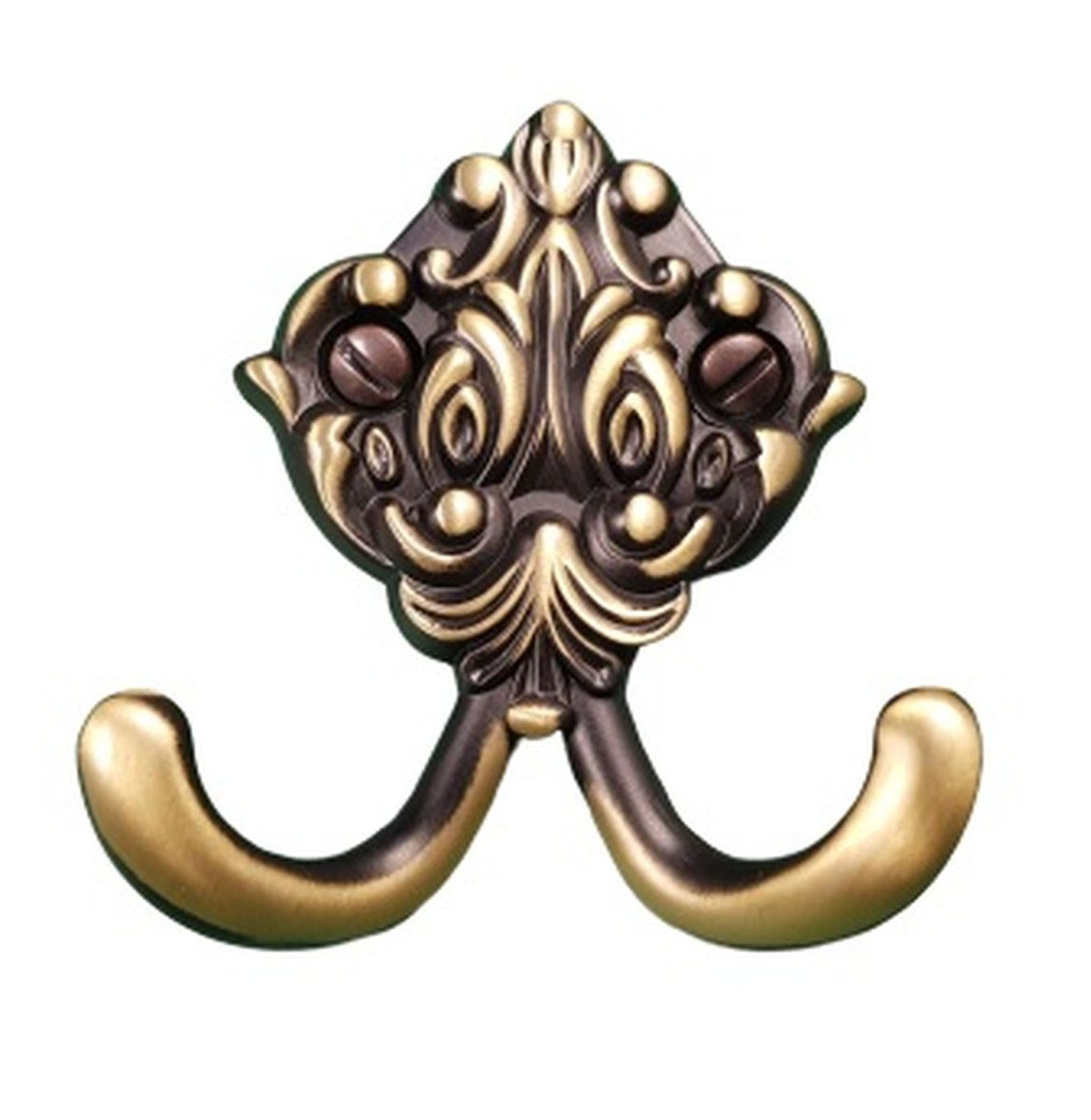 livingpoint24 Garderobenhaken Kleiderhaken Altmessing, Garderobenhaken Bron günstig online kaufen