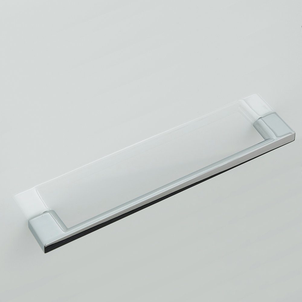 Lomadox Schreibtisch in Glasfronten weiß : mit cm MONTERO-01, 420x196x37