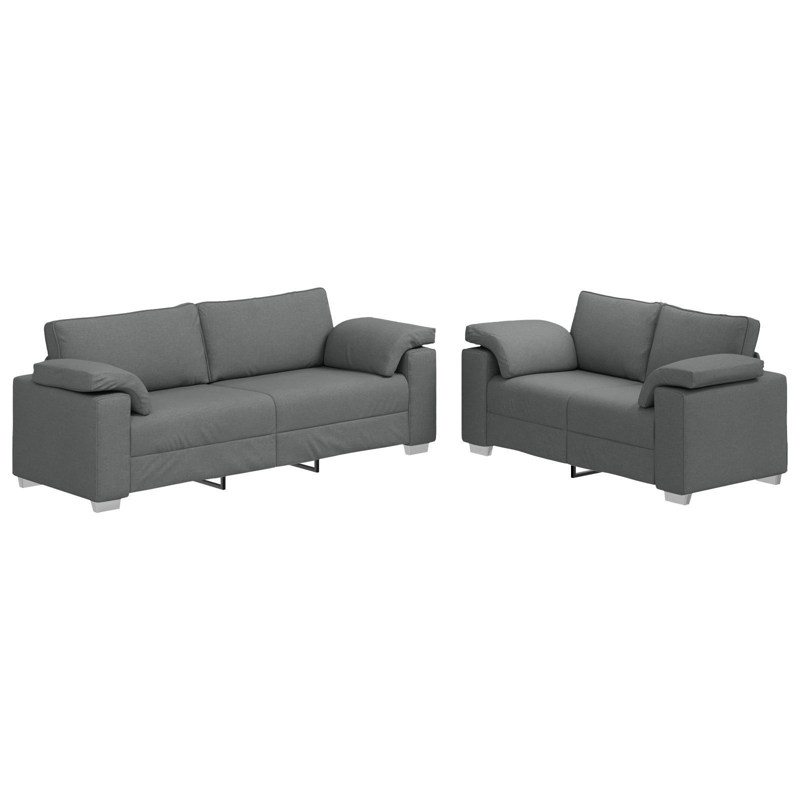vidaXL Sofa 2-tlg. Sofagarnitur mit Kissen günstig online kaufen