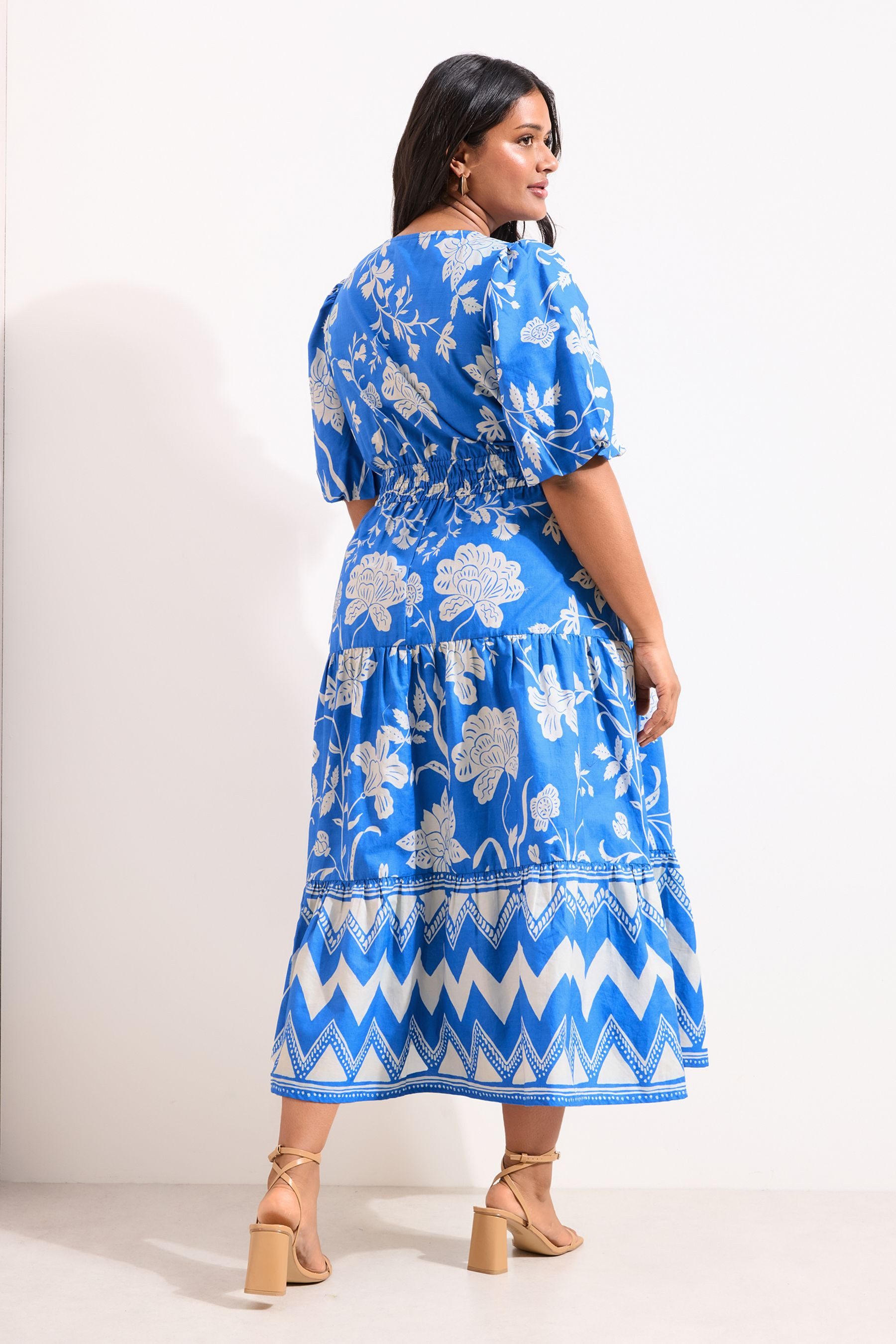 LIPSY Midikleid Lipsy Popeline-Midikleid mit Blumenprint, Regular (1-tlg)