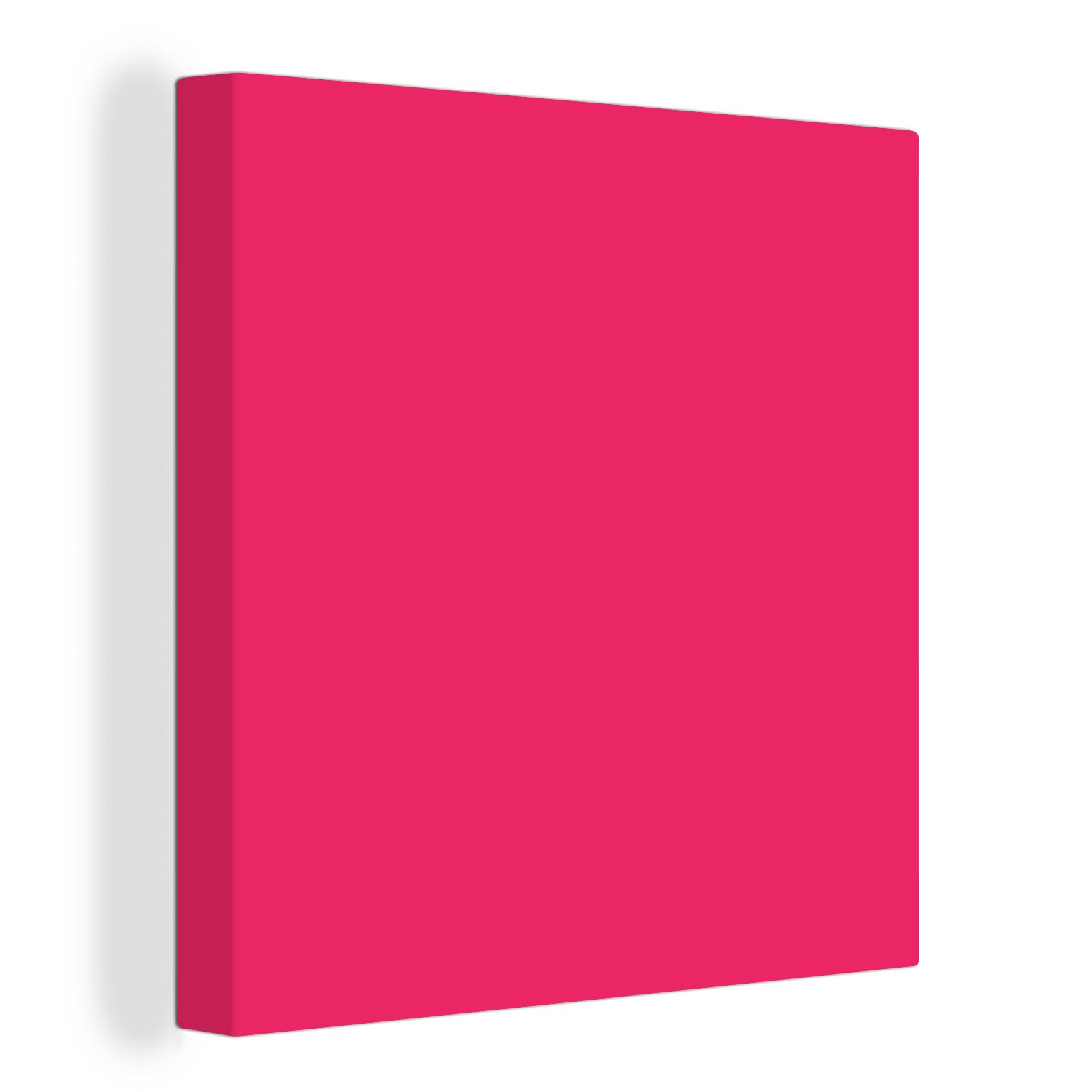 OneMillionCanvasses® Leinwandbild Karminrot - Farben - Palette - Rosa - Einfarbig, (1 St), Leinwand Bilder für Wohnzimmer Schlafzimmer bunt