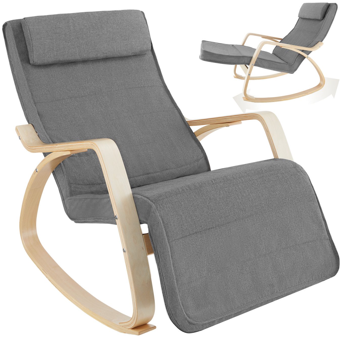 tectake Schaukelstuhl Relaxsessel Onda (Set, 1 günstig online kaufen