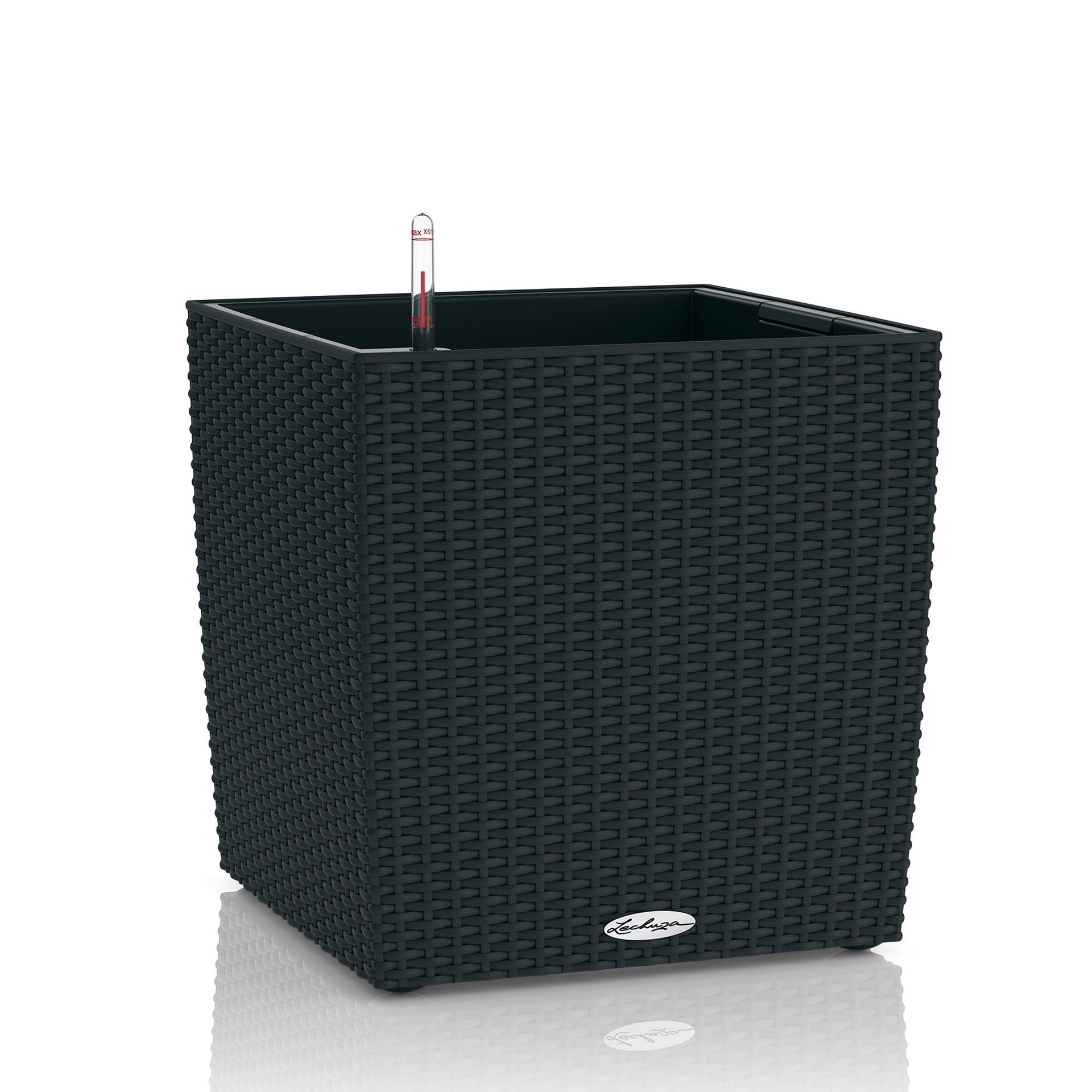 Lechuza® Pflanzkübel Pflanzgefäß Cube Cottage 40 graphitschwarz