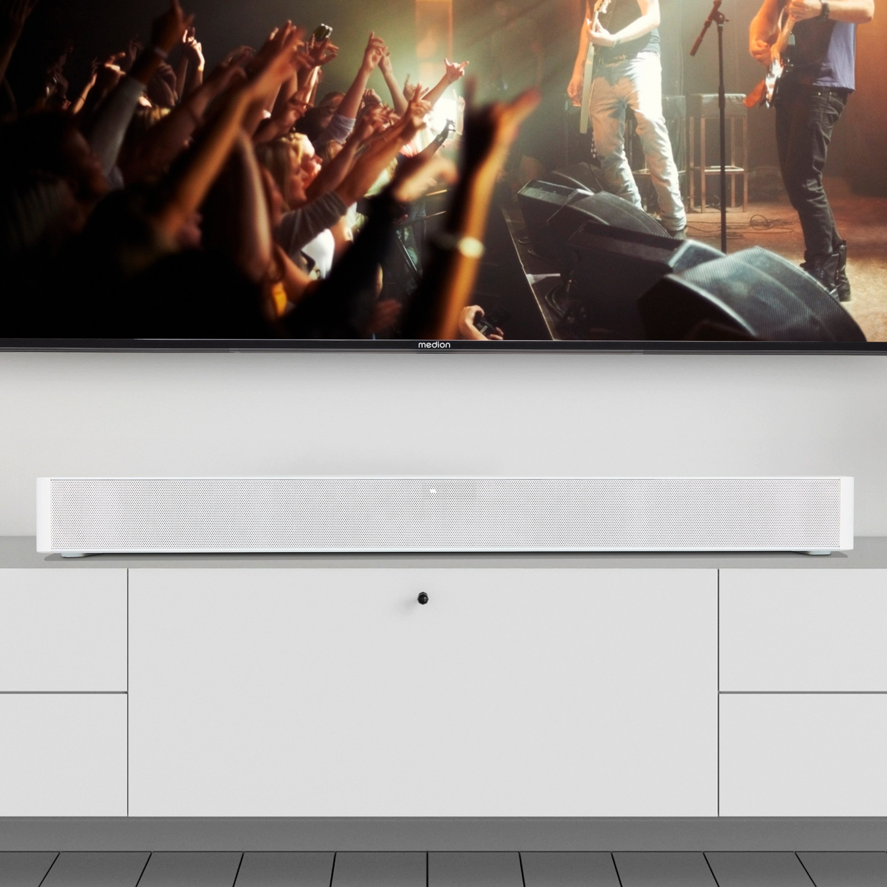 Medion® LIFE® P61155 (MD44055) Soundbar (Bluetooth 5.1, 60 W, 2 Lautsprecher mit je 30 Watt, Bluetooth 5.1, 3 Soundeinstellungen)