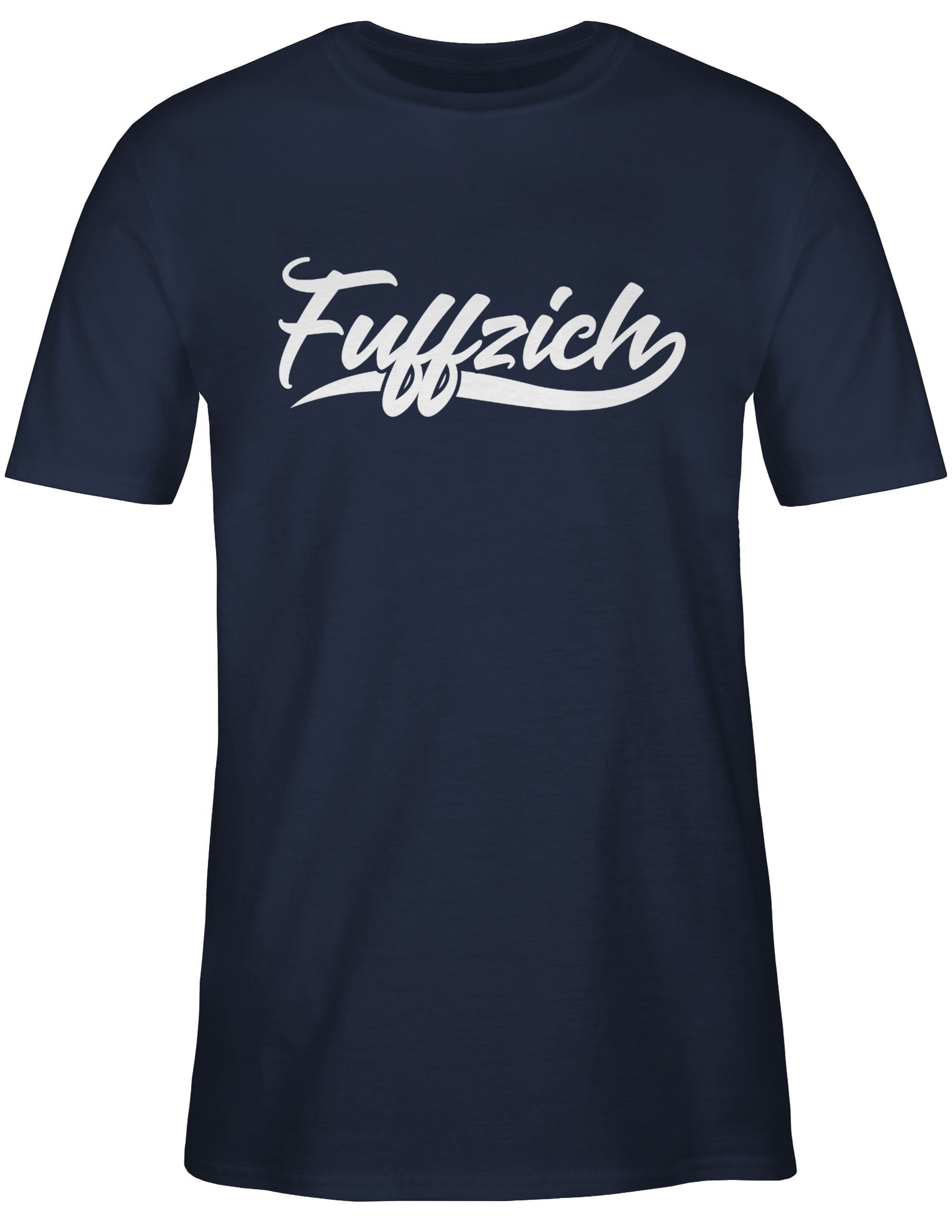 T-Shirt Navy Geburtstag Fuffzich Blau Fünfzigster 50. 03 Shirtracer