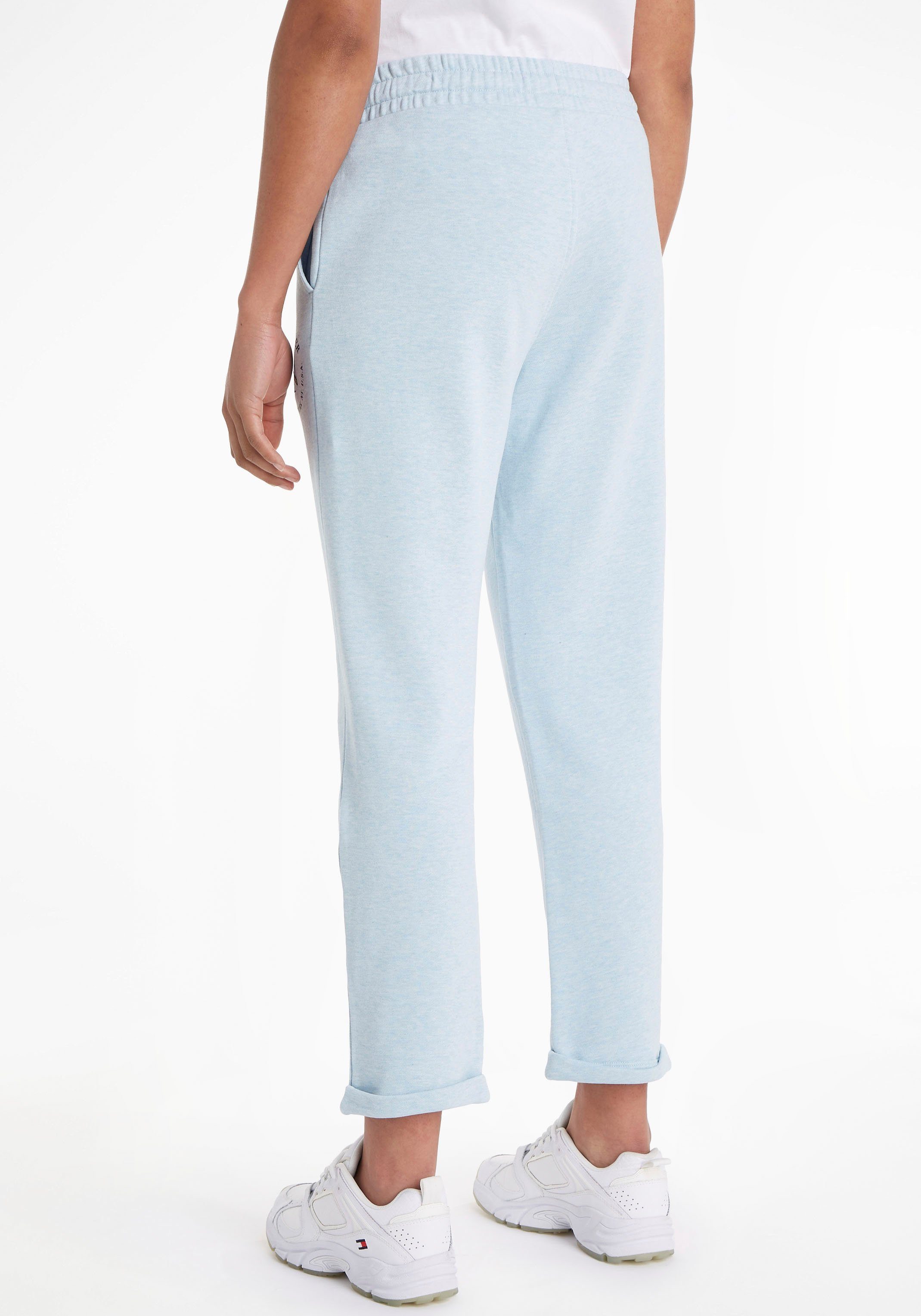 Markenlabel Tommy ROUNDALL Tommy Breezy-Blue-Heather Hilfiger Sweatpants Hilfiger mit NYC SWEATPANTS TAPERED