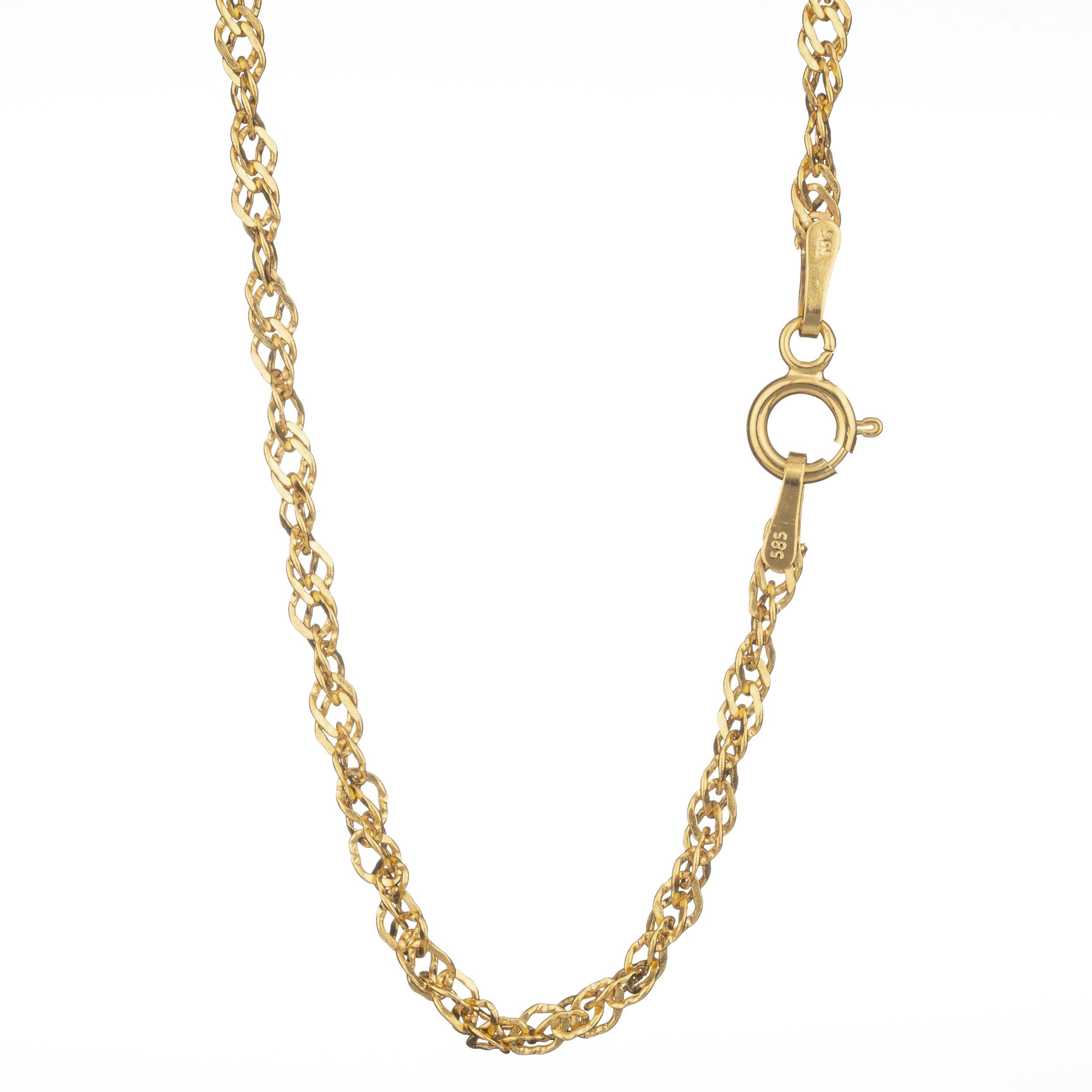 Goldkette 45cm Singapurkette 14 Karat Gold 585 Halskette Col