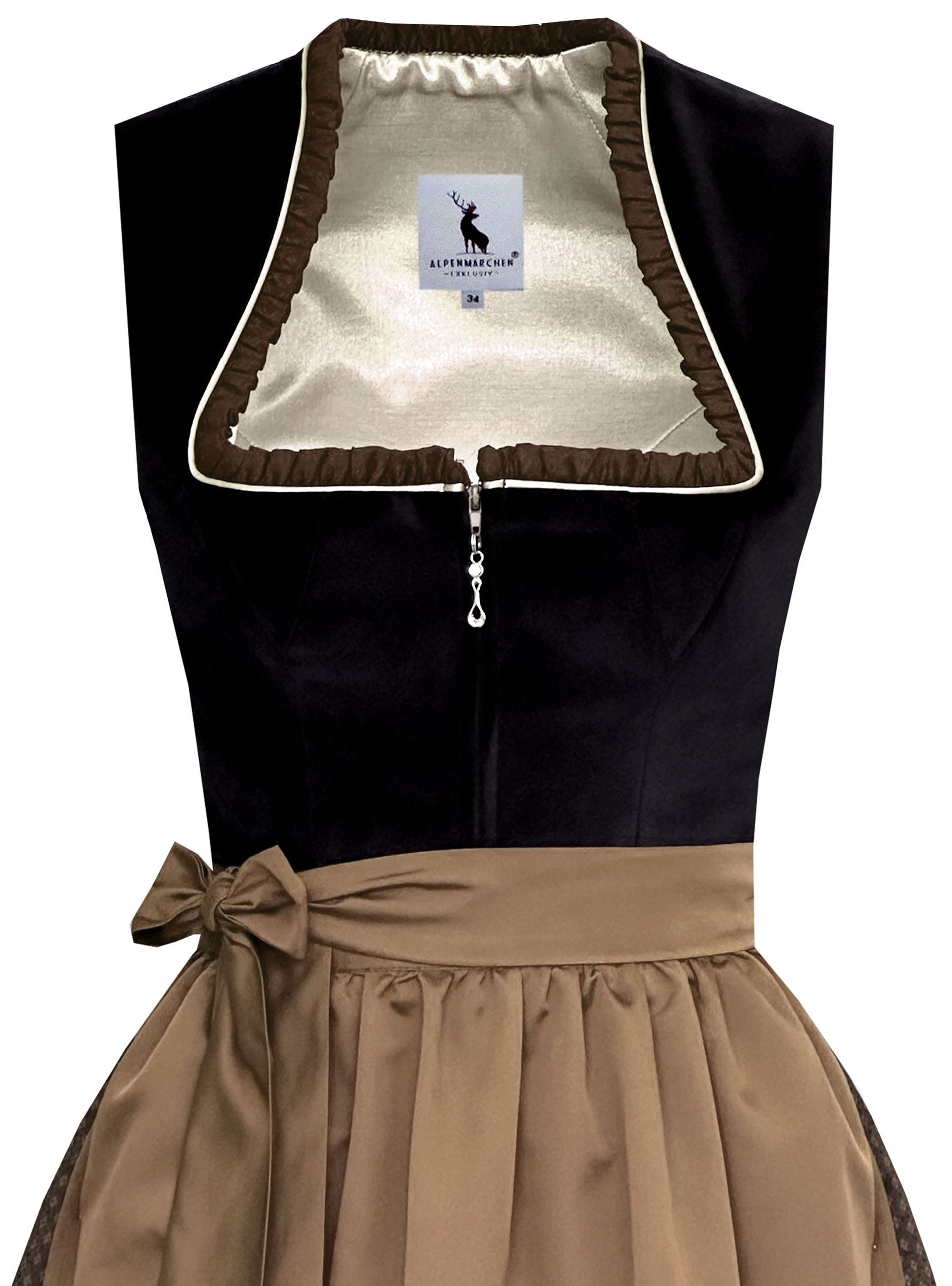 Alpenmärchen Dirndl Dirndl Sibylle in schwarz - ALM1033 günstig online kaufen