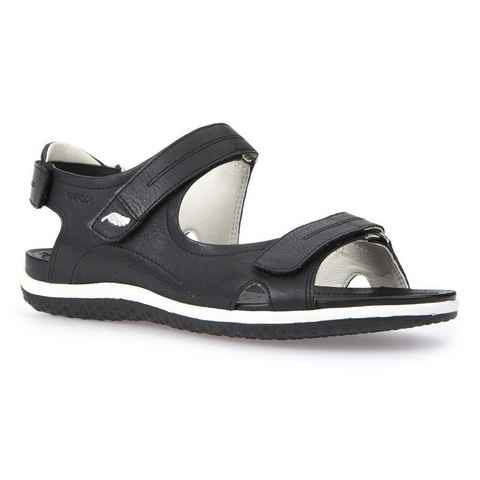 Geox D SANDAL VEGA Sandale, Sommerschuh, Sandalette, Klettschuh, mit Lederinnensohle