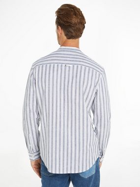 Tommy Jeans Langarmhemd TJM MAO STRIPE LINEN BLEND SHIRT