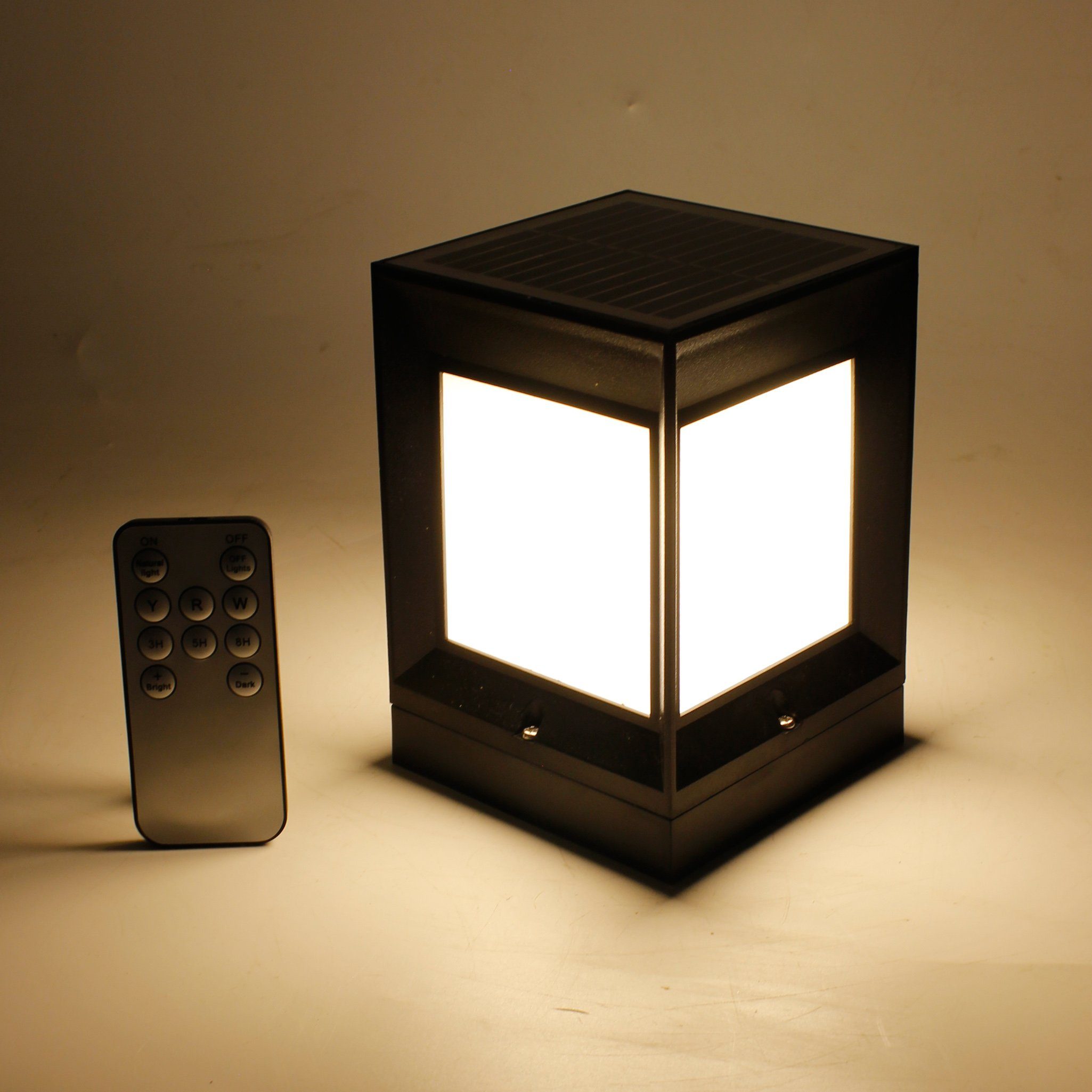 Arnusa Sockelleuchte Solar Pfostenlampe Sockelleuchte kabellos 60lm Fernbed günstig online kaufen