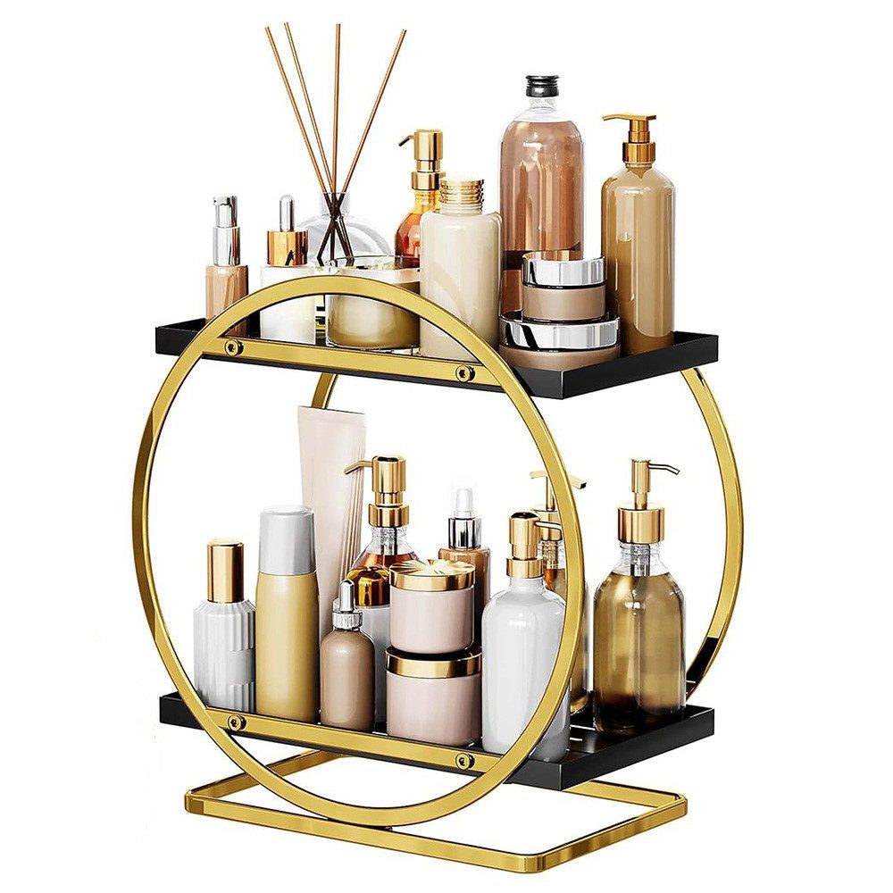 TUWENA Make-Up Organizer Makeup Organizer, 2 Stöckiger Kosmetik Aufbewahrungskorb