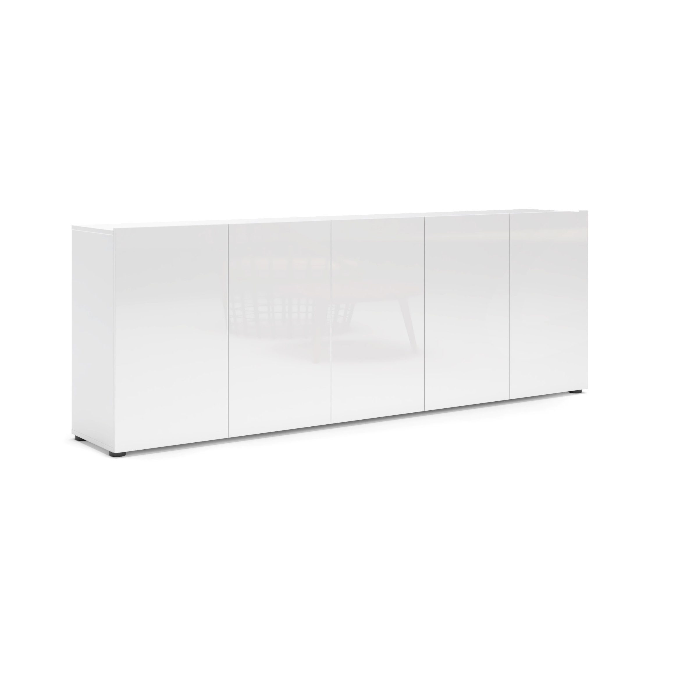 freiraum Sideboard Mister, in weiss, Lack Hochglanz - 225x80x38cm (BxHxT) günstig online kaufen