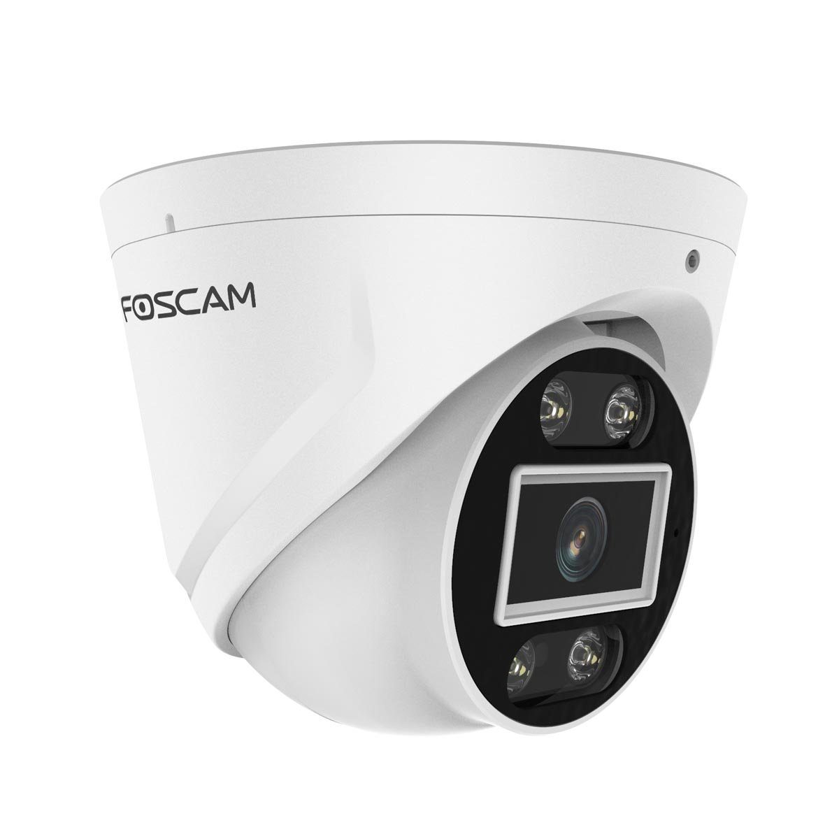 Foscam Überwachungskamera FNA108E-T4-2T 8-Kanal 4K 8 MP PoE Videoüberwachungsset mit 4x Kameras (5-tlg., 1x Foscam FNA108E NVR mit 2 TB HDD, 4x Foscam T8EP Überwachungskamera, PoE (Power-over-Ethernet), Zwei-Wege-Audio und Alarmsirene)