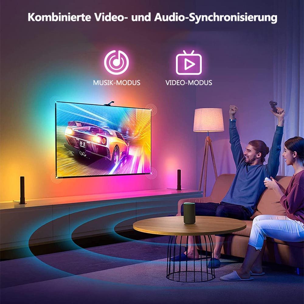 Jibenhome LED-Streifen TV Hintergrundbeleuchtung,RGB Stripe USB-betriebene günstig online kaufen