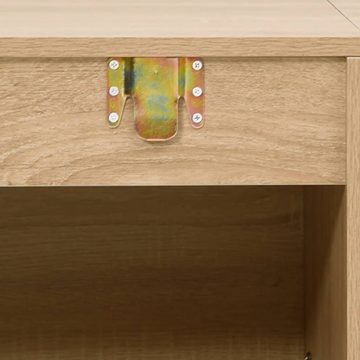 vidaXL Badezimmer-Set 7-tlg. Badmöbel-Set Eichen-Optik Holzwerkstoff