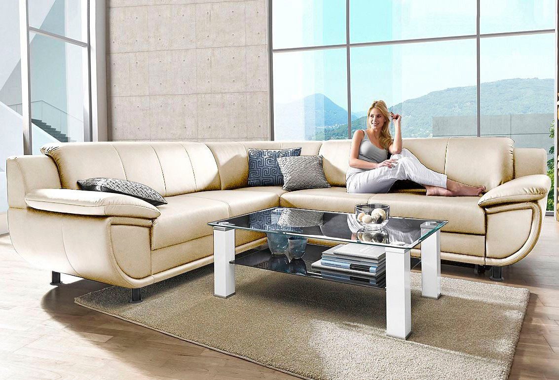 TRENDMANUFAKTUR Ecksofa Rondo wahlweise mit Schlaffunktion, günstig online kaufen