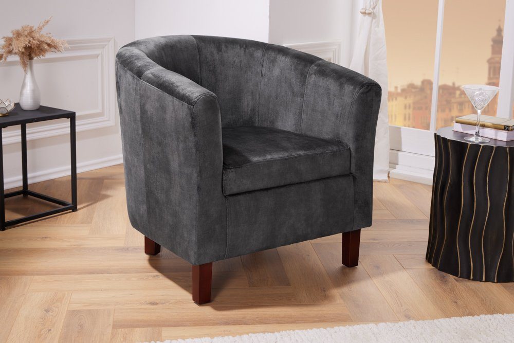 riess-ambiente Loungesessel HEMINGWAY dunkelgrau / braun günstig online kaufen