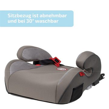 HEYNER Autokindersitz Kindersitzerhöhung Isofix Sitzerhöhung mit Gurtführung (15-36kg) gr
