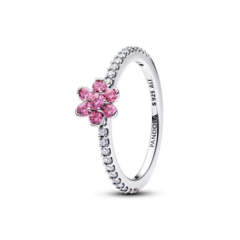 Pandora Fingerring Pandora Timeless Funkelnde rosa Blume Ring 194499C02-56 (1-tlg)