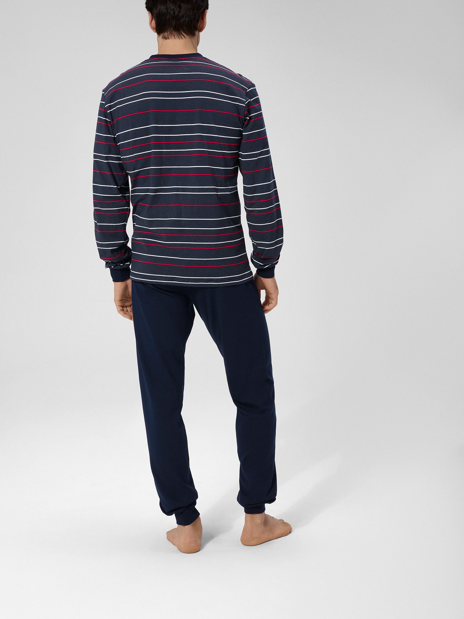 Ammann Schlafanzug Org Barcelona SA lang V Hals (2 tlg) Pyjama, Pyjama Set, Schlafanzug Set