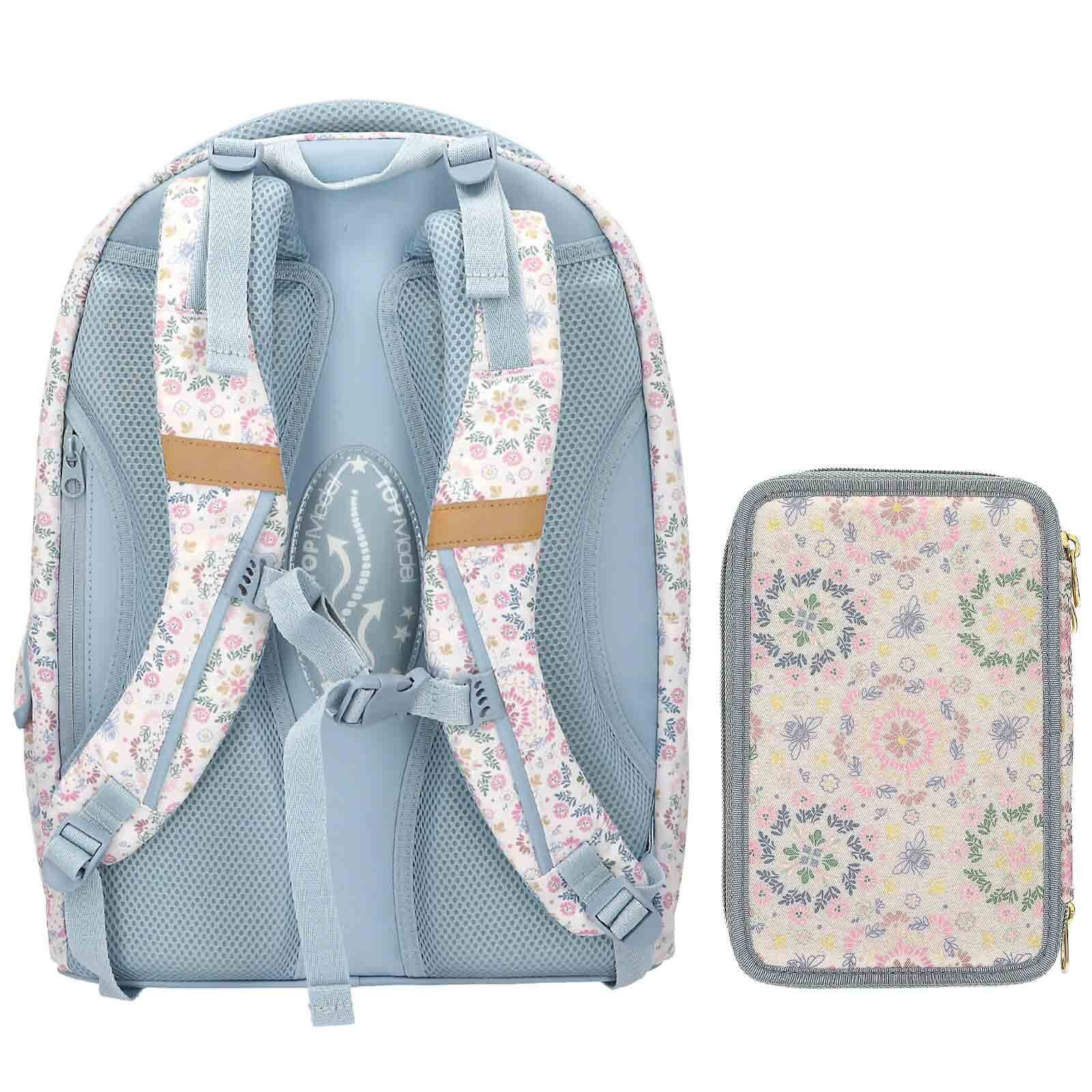Depesche Kinderrucksack TOPModel Schul-Set FESTIVAL FUN 2er Set (1x Schulrucksack, 1x Federmäppchen, 2-tlg)