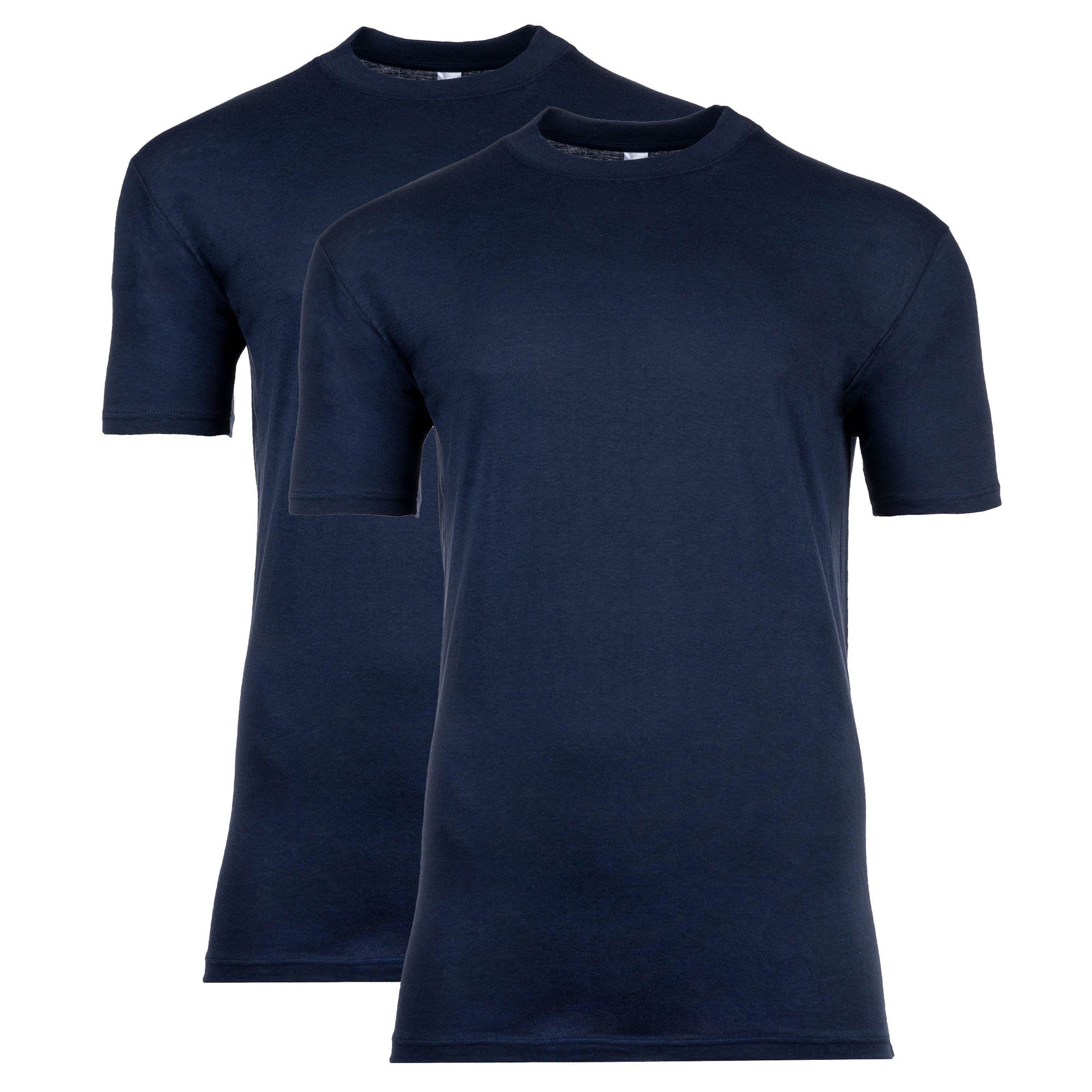 Hom T-Shirt Herren T-Shirt, 2er Pack - Tee Shirt Harrow Blau