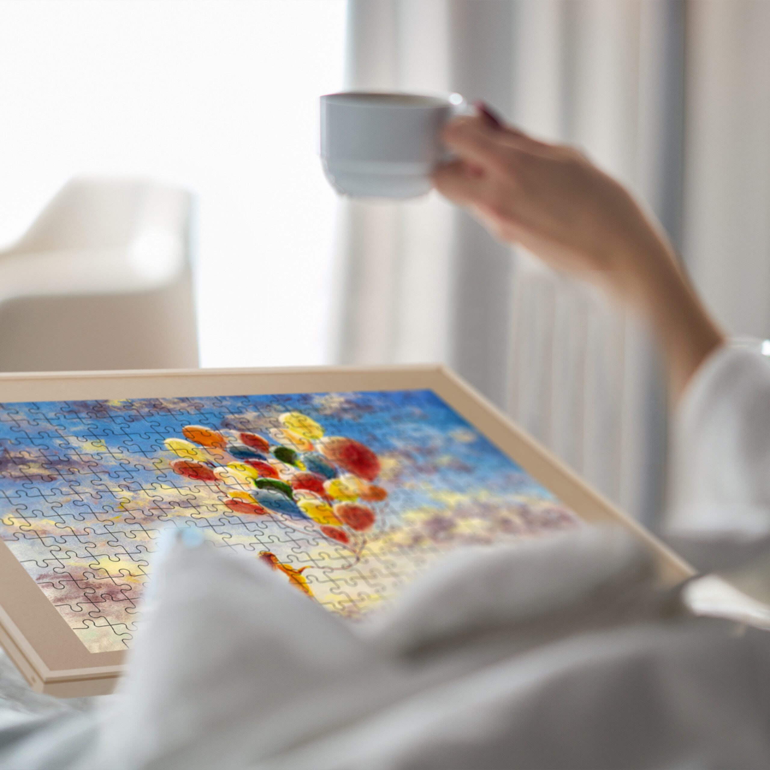 relaxdays Puzzleunterlage Neig- und drehbares Puzzlebrett, (1-tlg)