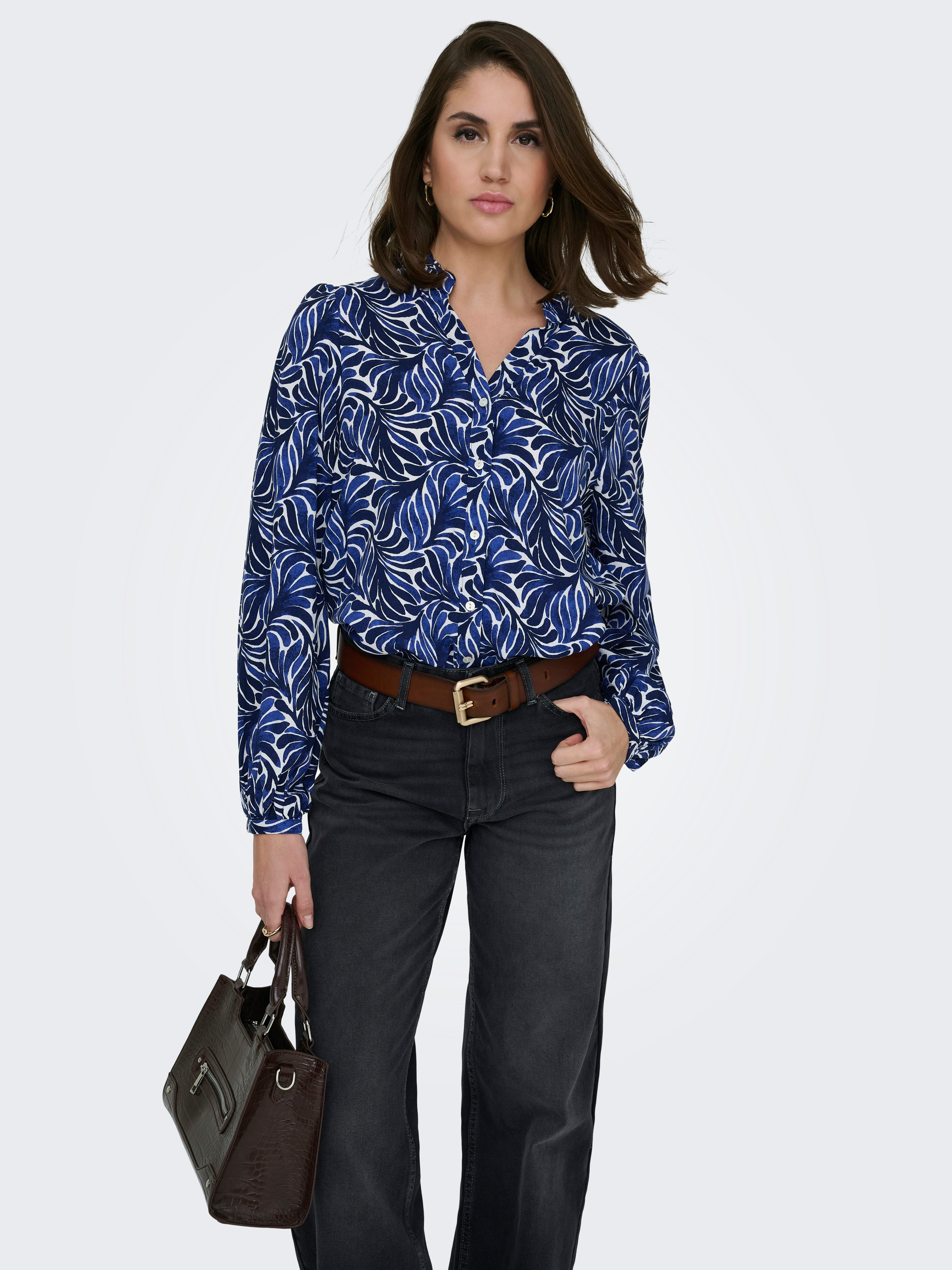 ONLY Langarmbluse ONLRAYA L/S SHIRT WVN Viskose, regular fit