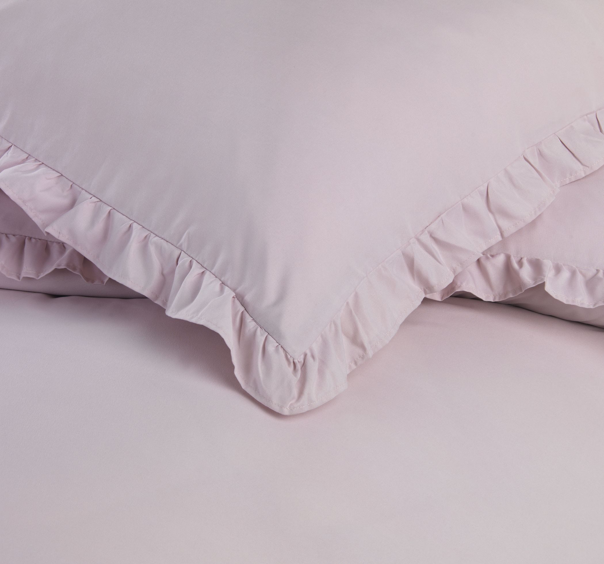 stofftraum Bettwäsche Set Mikrofaser 135x200 Design pure romantic Samtrose, Mikrofaser, 2 teilig, Sommer Geschenke Idee Frauen Männer weich sale Reißverschluss  – Bild 3 von 3