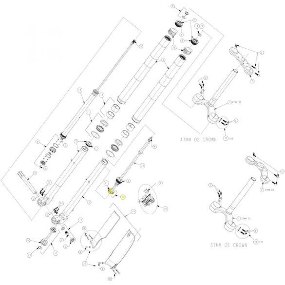 Manitou Federgabel Manitou Luftkolben Air Spring für Dorado 27,5/29 Zoll - präzises Fahrw