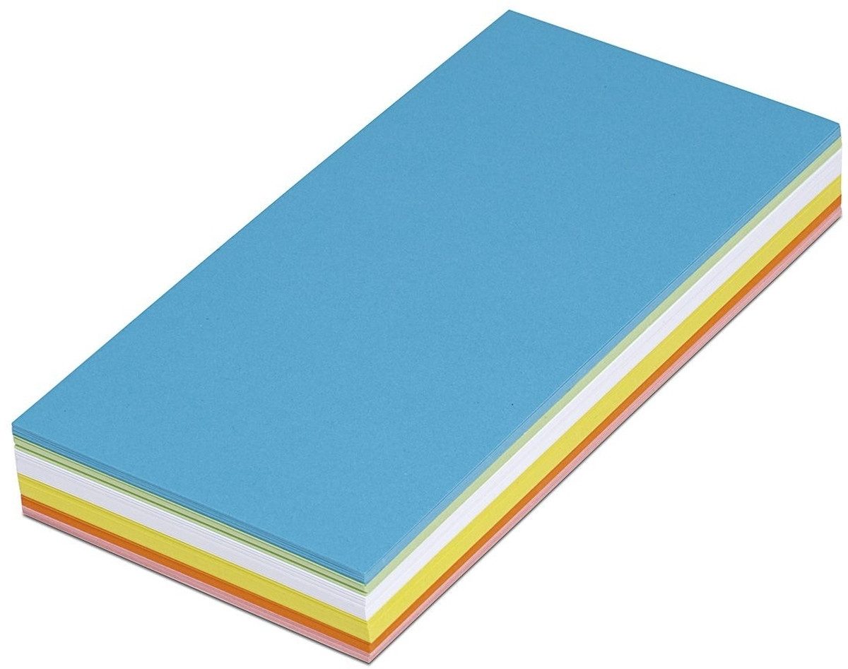 MAUL Moderationskoffer Moderationskarten Rechteck 95x205mm sortiert VE=120 stück