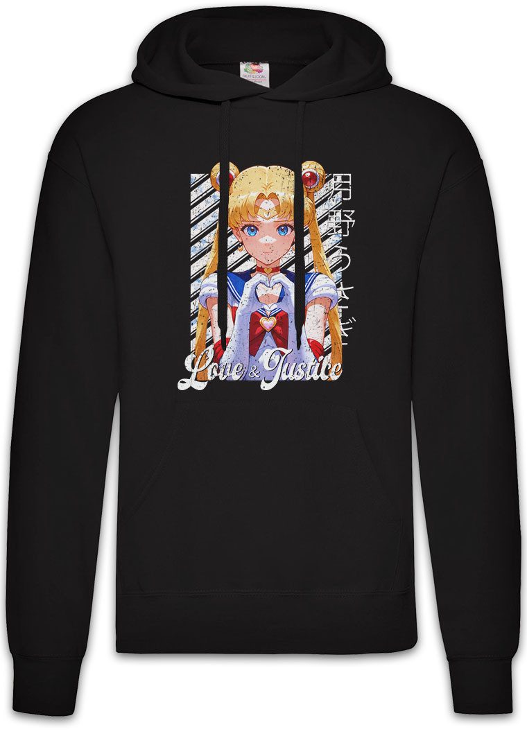 Hoodie Love And Justice Herren Hoodie Anime Sailor Girl Usagi Tsukino