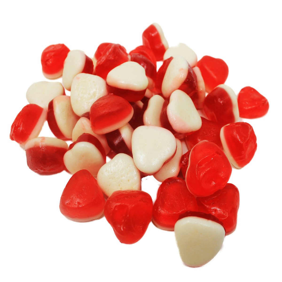 Fruchtgummi Bären & Co. Süßigkeit, Fruchtgummi Erdbeerherzen mit süßer Sahne Creme Füllung 300g