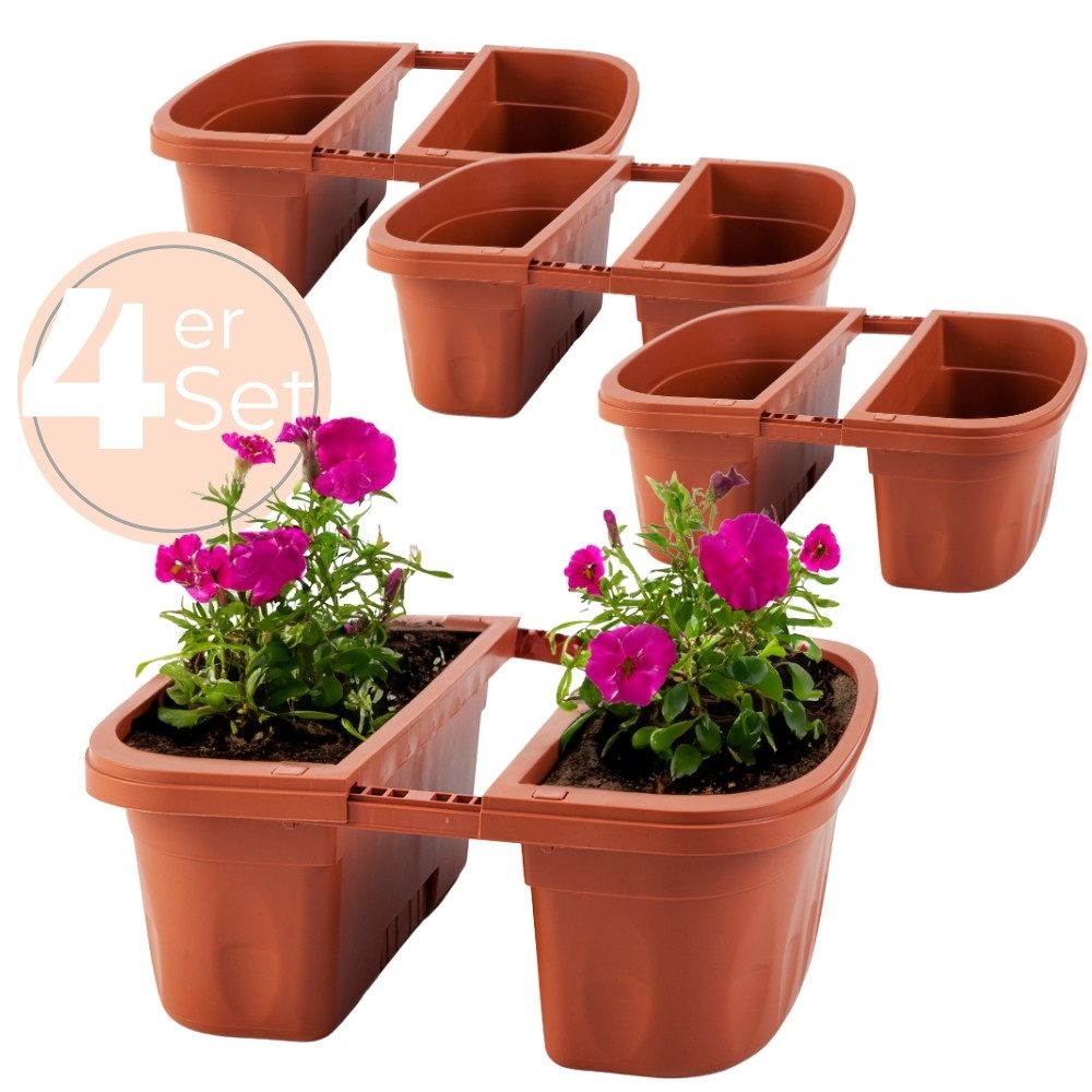 GarPet Blumenkasten 4x Blumen Kasten Beidseitig günstig online kaufen