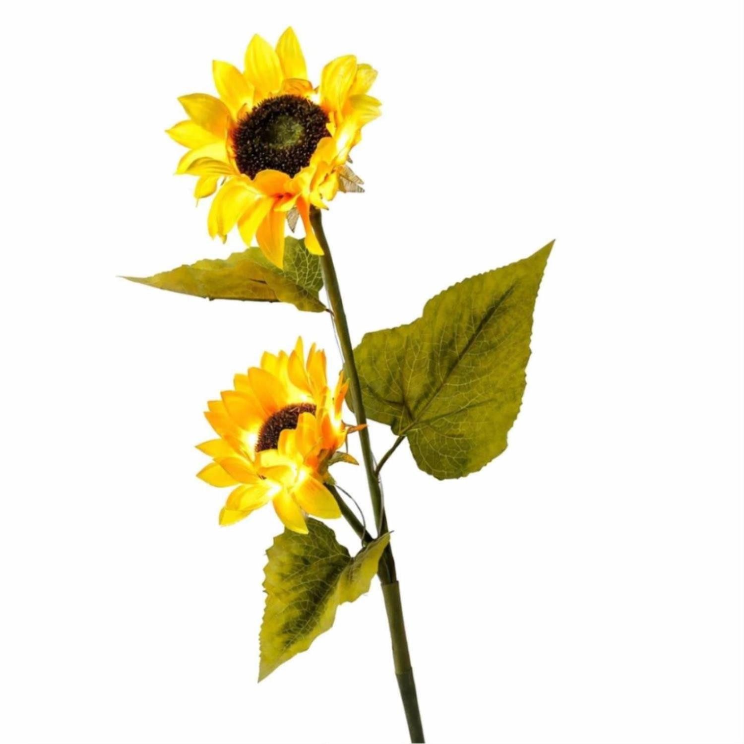 MARELIDA LED Solarleuchte LED Solar Gartenstecker Sonnenblume Solarstab Garten Beetstecker, LED Classic, warmweiß (2100K bis 3000K)