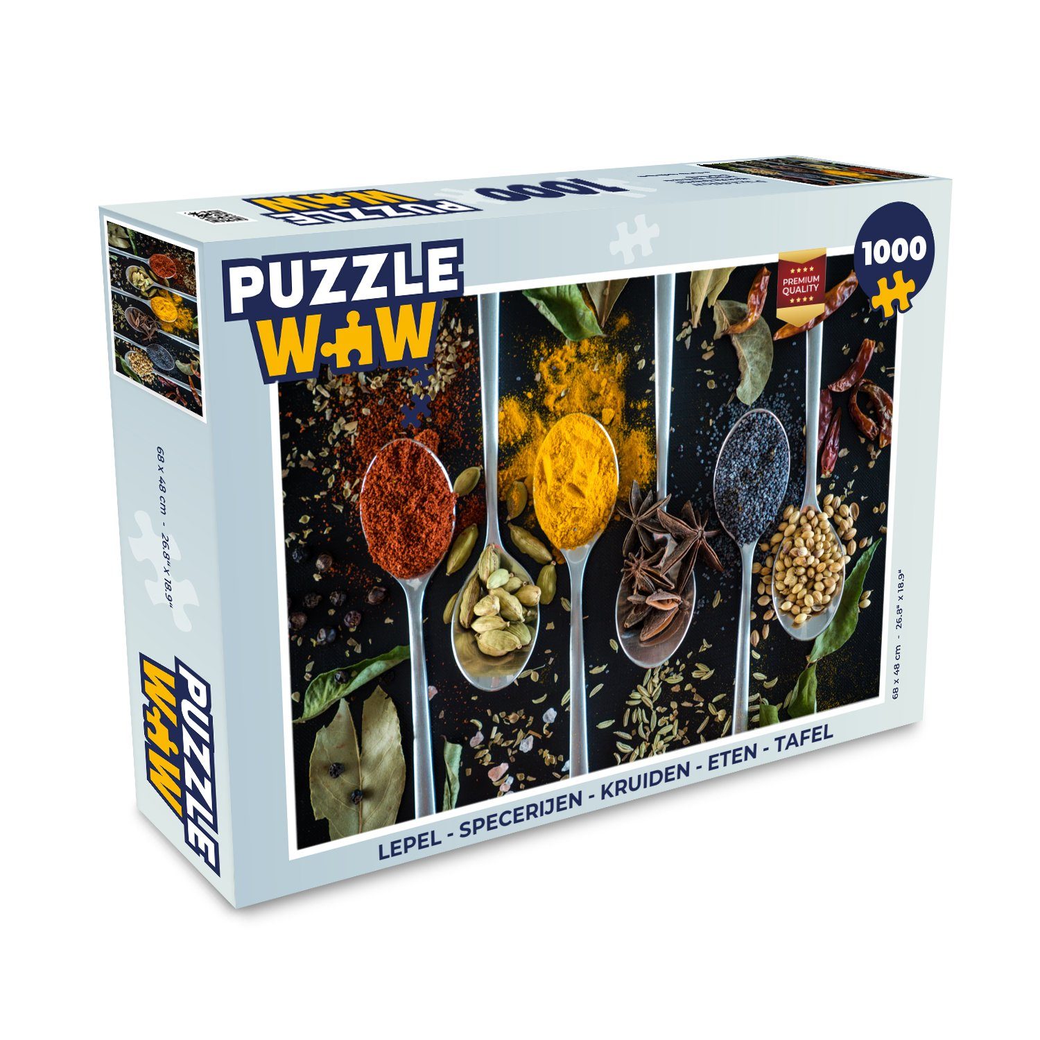 Puzzle Löffel - Gewürze - Kräuter - Lebensmittel - Tisch